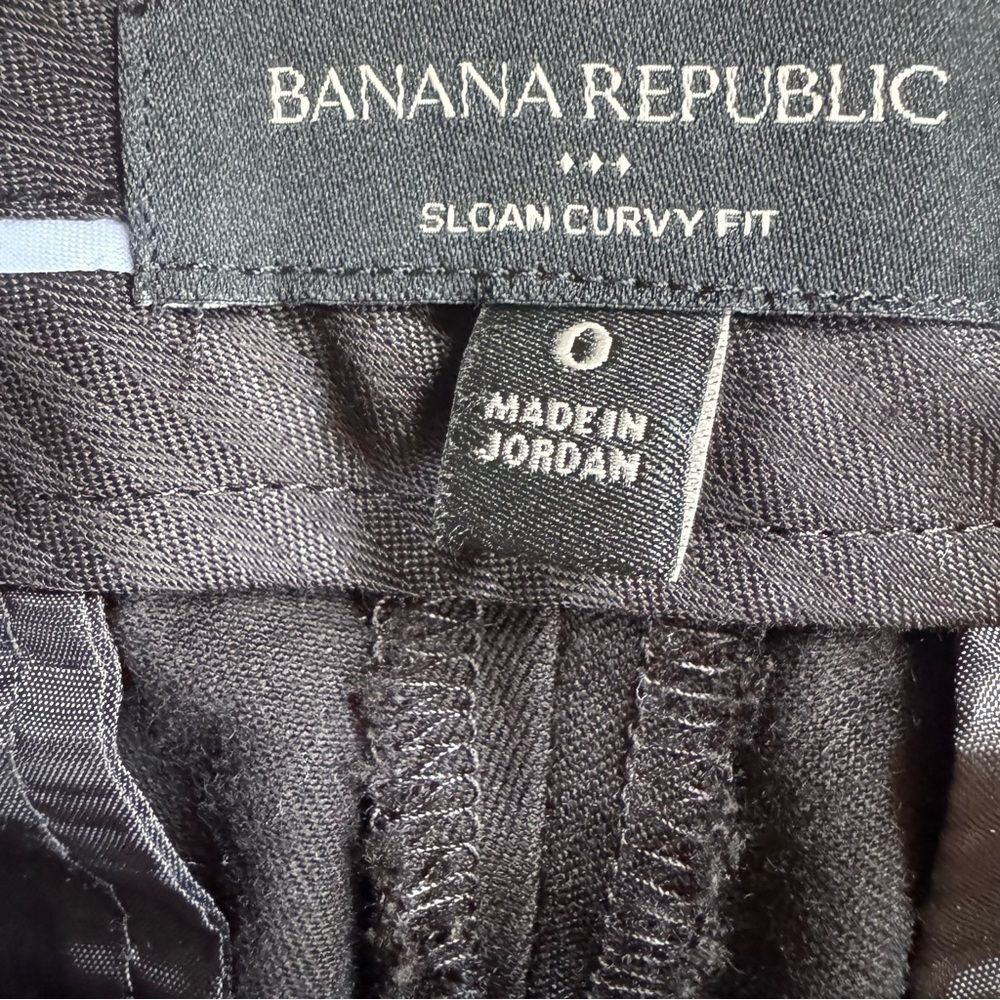 Banana Republic Black Sloan Curvy Fit Women’s Pants Size 0 - Picture 8 of 13